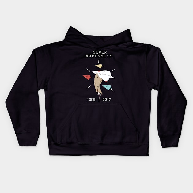 Never surrender Kids Hoodie by Dayone